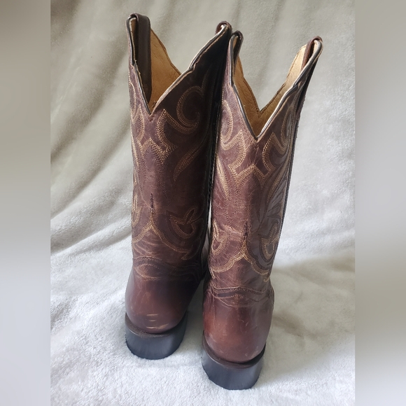 J.B. Dillon Western Cowgiel Boots Sz 9 B Brown - Picture 3 of 8